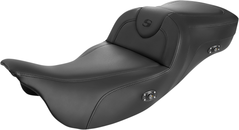 SADDLEMEN Roadsofa™ Extended Reach Heated Seat - Black/Black Stitching - FL '08-'23 - Without Backrest 808-07B-188HCT - PartsOutlet.com.au