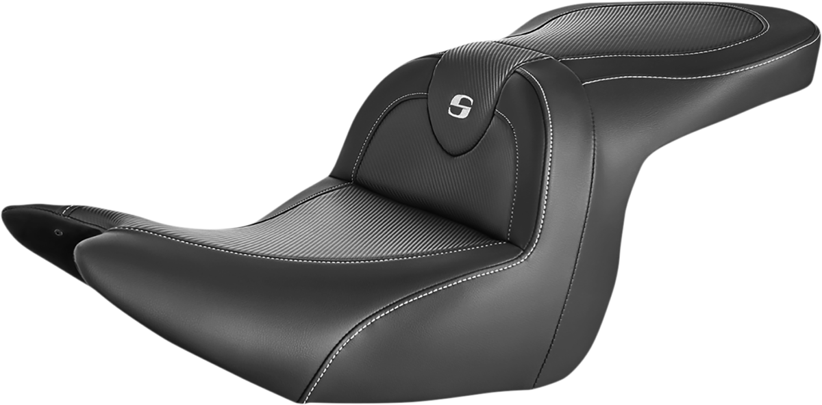 SADDLEMEN Roadsofa Carbon Fiber Seat - Carbon Fiber Weave - Honda GL1800 '18-'23 - Without Backrest H18-07-185 - PartsOutlet.com.au