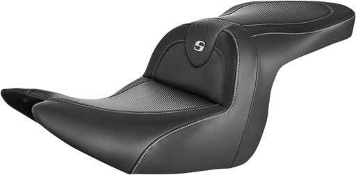 SADDLEMEN Roadsofa Carbon Fiber Seat - Carbon Fiber Weave - Honda GL1800 '18-'23 - Without Backrest H18-07-185 - PartsOutlet.com.au