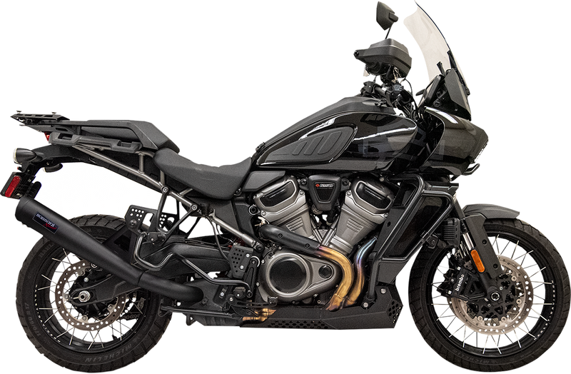 BASSANI XHAUST 4" Stainless Steel Slip-On Exhaust - Pan America '21-'23 - Black 1P187SSB