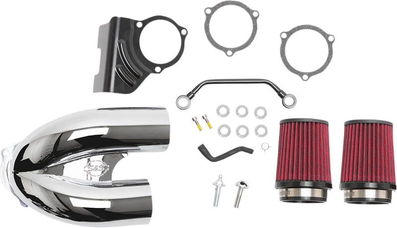 S&S CYCLE Tuned Induction Kit in Chrome for 2008-'16 HD® Touring Models and 2016-2017 Softail® Models - 170-0636A - PartsOutlet.com.au