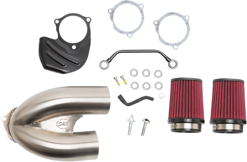 S&S CYCLE Tuned Induction Air Cleaner Kit in Stainless Steel for 2017-2020 HD® M8 Models - 170-0565A - PartsOutlet.com.au