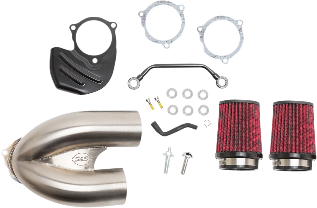 S&S CYCLE Tuned Induction Air Cleaner Kit in Stainless Steel for 2017-2020 HD® M8 Models - 170-0565A - PartsOutlet.com.au