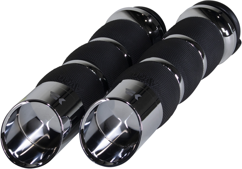 KHROME WERKS Grips - Edge - Air Cushion - TBW - Chrome 500170 - PartsOutlet.com.au