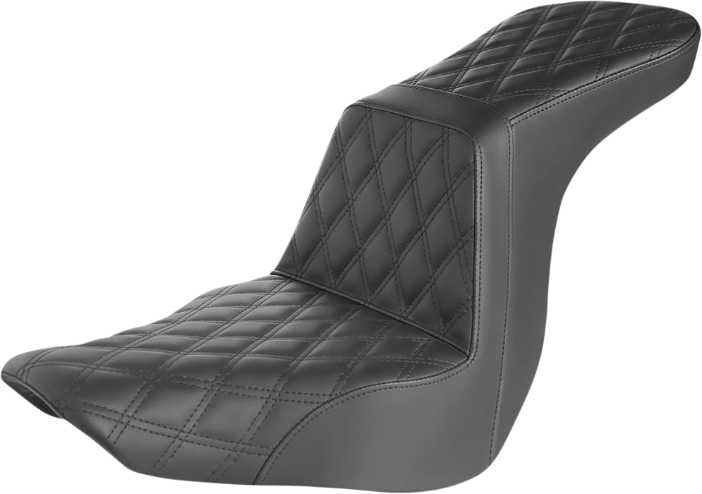 SADDLEMEN Tour Step-Up Seat - Full Lattice Stitch - 18+ Low Rider / Sport Glide - 818-29-195 - PartsOutlet.com.au