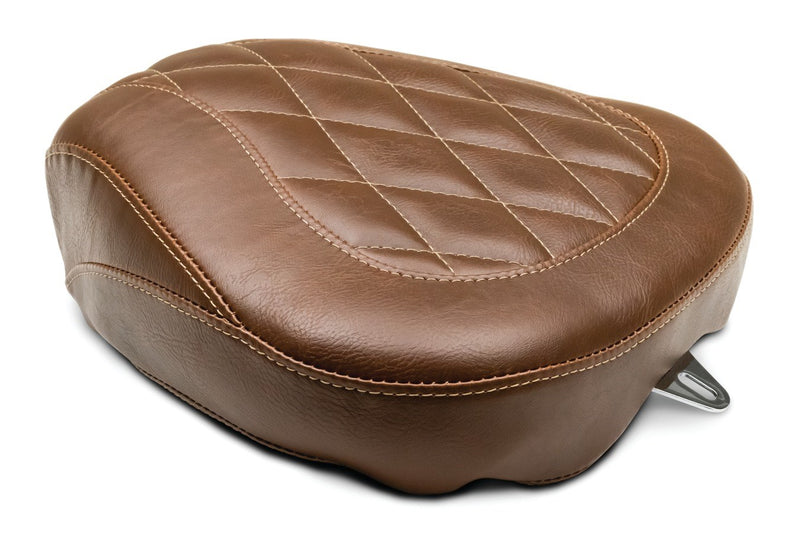 MUSTANG Wide Tripper Rear Seat - Brown - Harley-Davidson FL 2008+ Diamond 76723 - PartsOutlet.com.au
