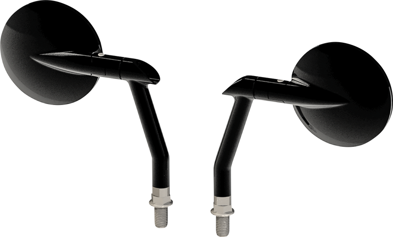 BURLY BRAND Mirrors - Hot Rod - Side View - Round - Black B16-1501B - PartsOutlet.com.au