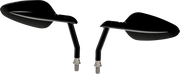 BURLY BRAND Mirrors - Radar - Side View - Oval - Black B16-1502B - PartsOutlet.com.au