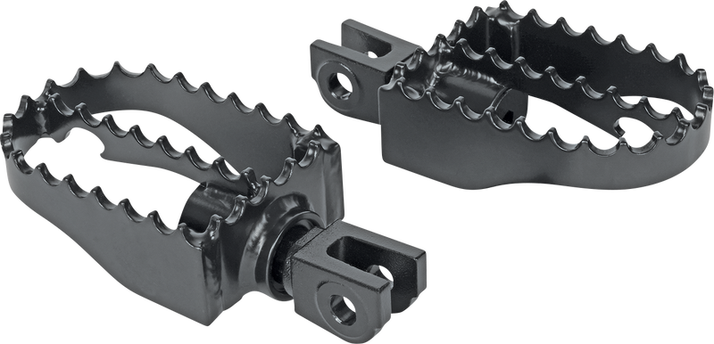 BURLY BRAND MX Footpegs - Driver - Black - Honda Rebel '21-'24 - B13-1200B - PartsOutlet.com.au