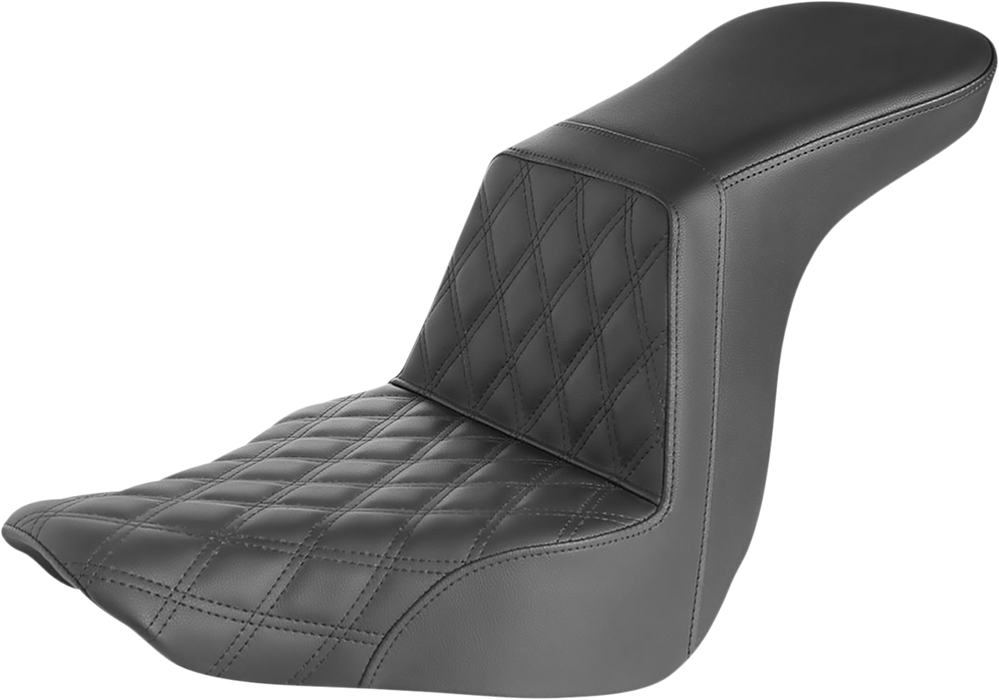 SADDLEMEN Tour Step-Up Seat - Front Lattice Stitch - 18+ Low Rider / Sport Glide - 818-29-192 - PartsOutlet.com.au