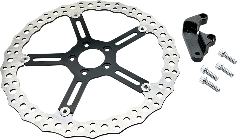 ARLEN NESS 15" JAGGED BIG BRAKE ROTORS, HUB MOUNT '18-'24 Softail - Right Front - 15" 300-042