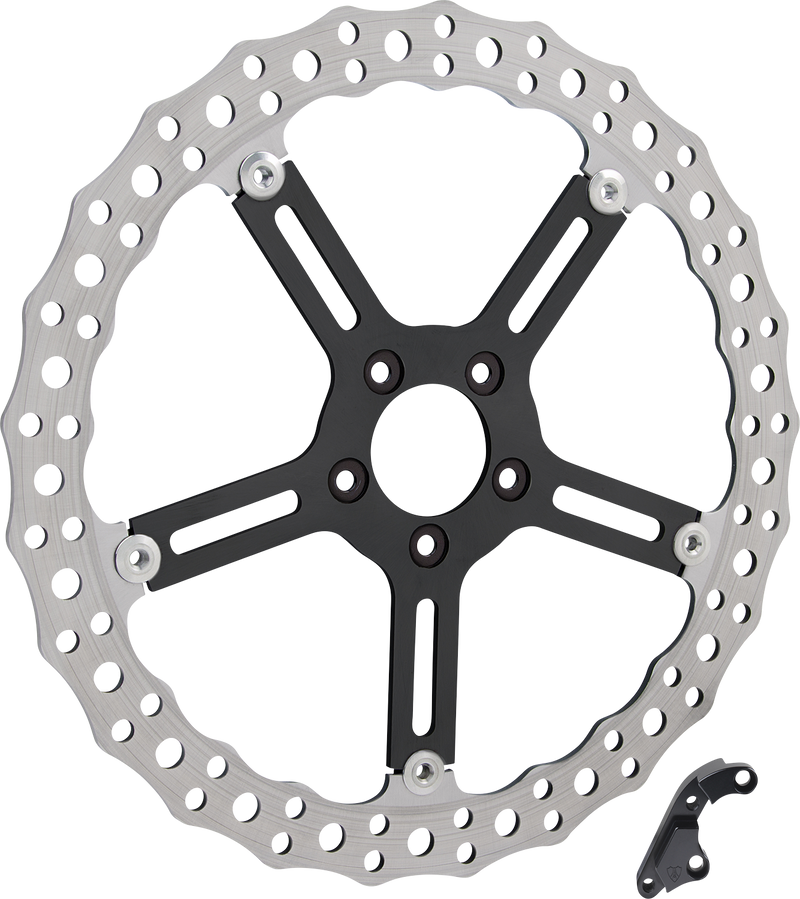 ARLEN NESS 15" JAGGED BIG BRAKE ROTORS, HUB MOUNT '18-'24 Softail - Right Front - 15" 300-042