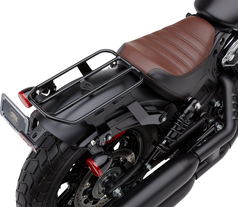 COBRA Solo Luggage Rack - Black - Indian Bobber 2018-2022 - 502-2515B - PartsOutlet.com.au