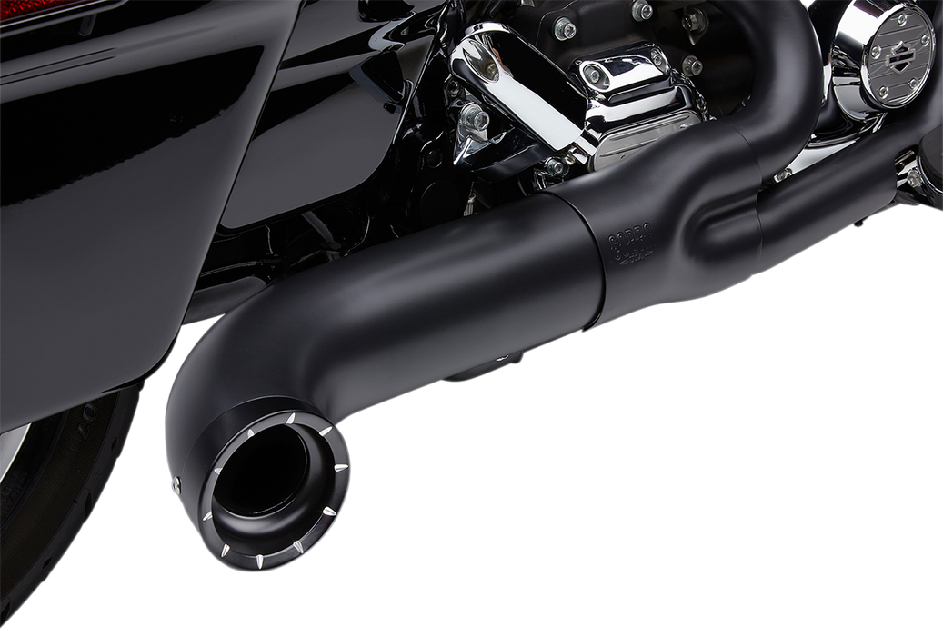 COBRA Turn Out 2-into-1 Exhaust System - '09-'16 FL Black 6270B-1 - PartsOutlet.com.au