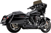 COBRA Turn Out 2-into-1 Exhaust System - '09-'16 FL Black 6270B-1 - PartsOutlet.com.au