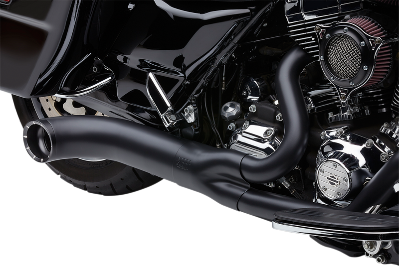COBRA Turn Out 2-into-1 Exhaust System - '09-'16 FL Black 6270B-1 - PartsOutlet.com.au