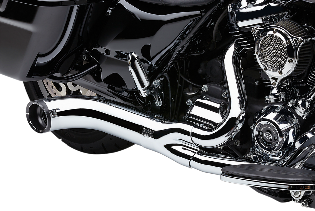 COBRA Turn Out 2-into-1 Exhaust System - '17-'22 FL Chrome 6271-1 - PartsOutlet.com.au