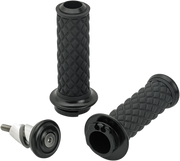 BILTWELL Grips - Alumicore - Dual Cable - Black 6604-201-01 - PartsOutlet.com.au