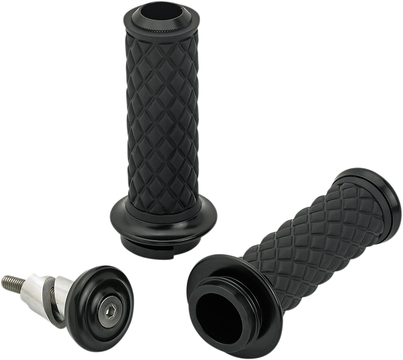 BILTWELL Grips - Alumicore - TBW - Black 6605-201-01 - PartsOutlet.com.au