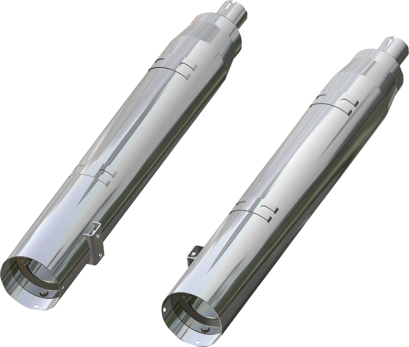 KHROME WERKS 4-1/2" War Hammer Mufflers - Indian Touring with saddlebags - Chrome 202220