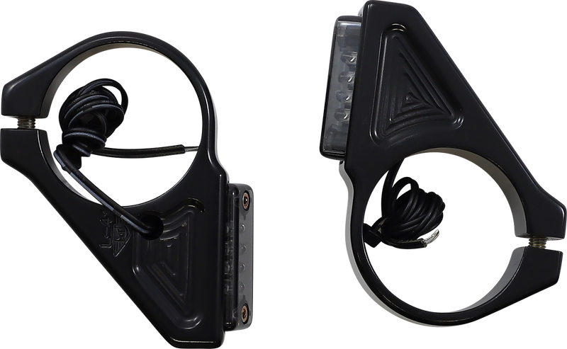 JOKER MACHINE Turn Signal - 41 mm - Amber - Black - Harley-Davidson 1984-2006 - 05-304-1 - PartsOutlet.com.au