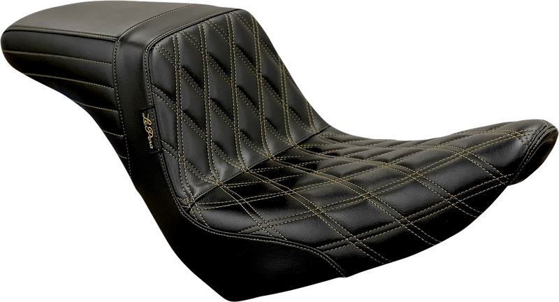 LE PERA Kickflip Seat - Diamond w/Chestnut Stitching - Black LYR-590DD-CHET - PartsOutlet.com.au