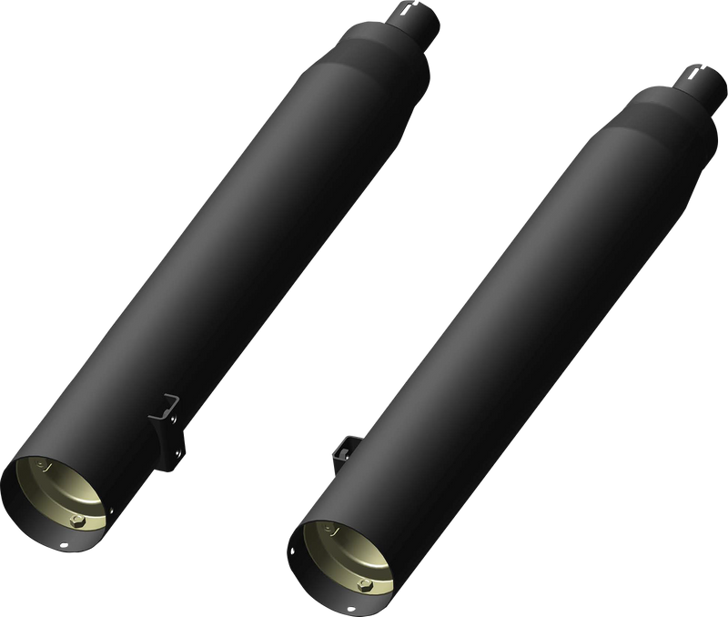 KHROME WERKS 4-1/2" War Hammer Mufflers - NO saddlebags - Black - Indian Touring '14-'22 - 202235