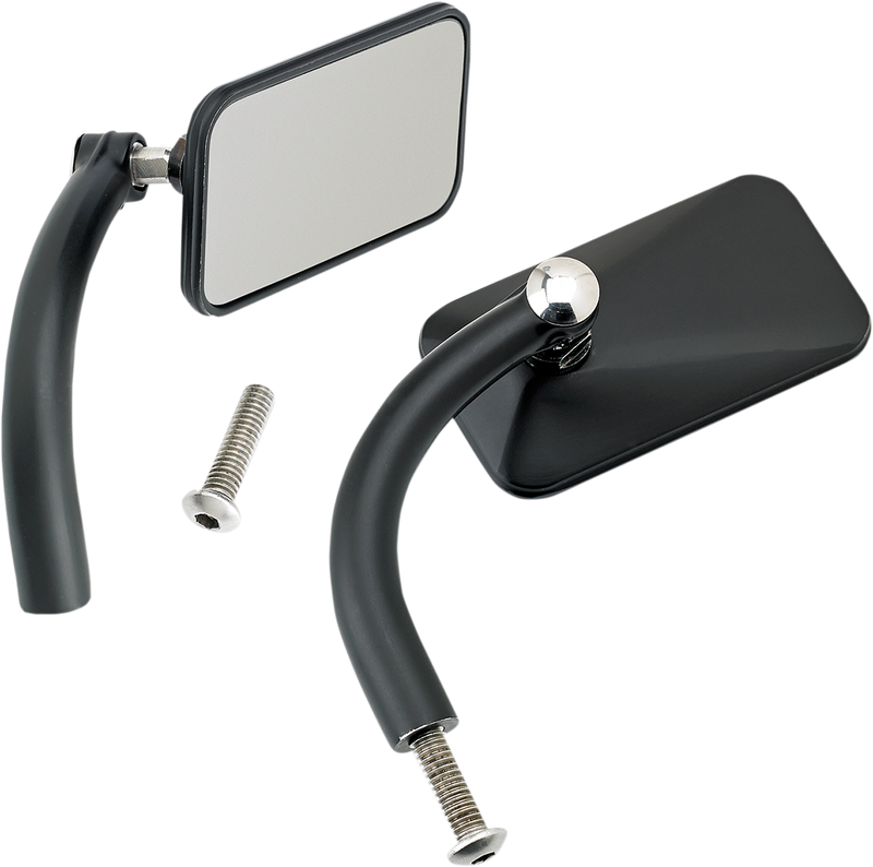 BILTWELL Rectangular Mirrors - Black - Pair - 6502-200-102 - PartsOutlet.com.au