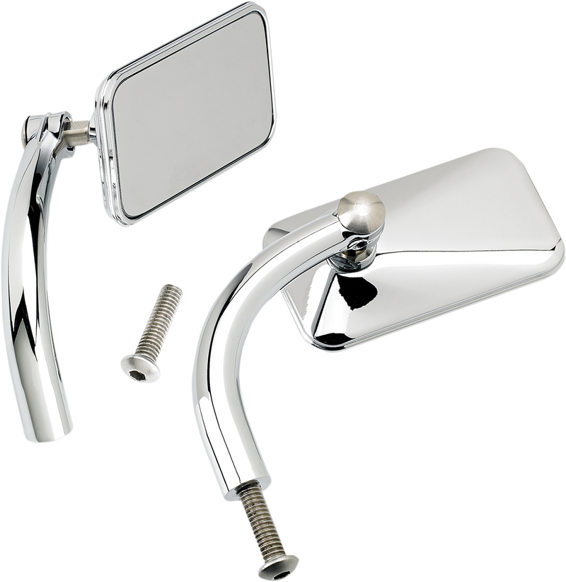 BILTWELL Rectangular Mirrors - Chrome - Pair - 6502-200-502 - PartsOutlet.com.au
