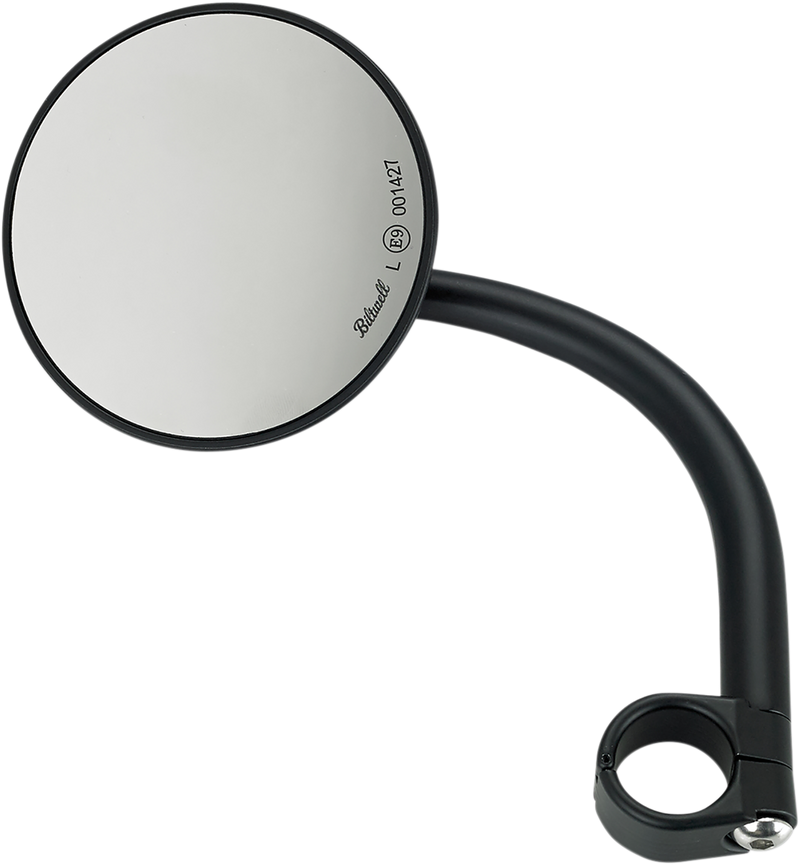 BILTWELL Mirror w/mount - Round - Black - 1" - 6503-501-131