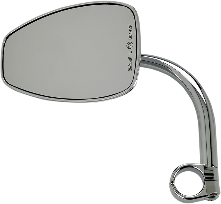 BILTWELL Mirror w/mount - Tear Drop - Chrome - 1" - 6504-501-531