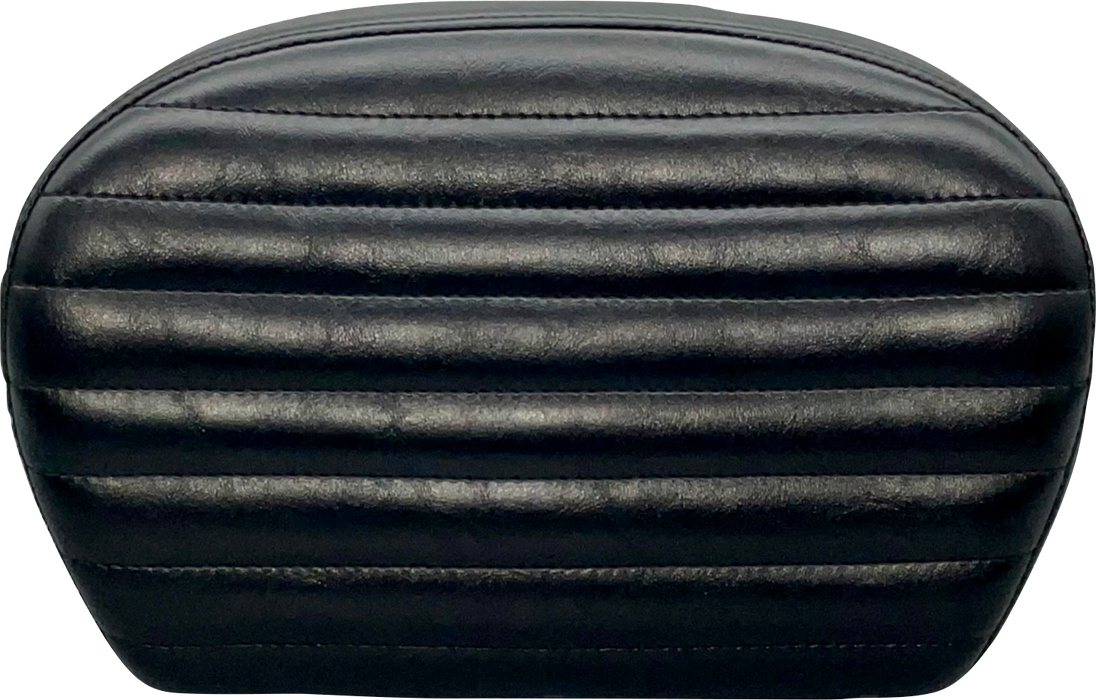 LE PERA Sissy Bar Pad Pleated Shiny Black LSBP01PTSH