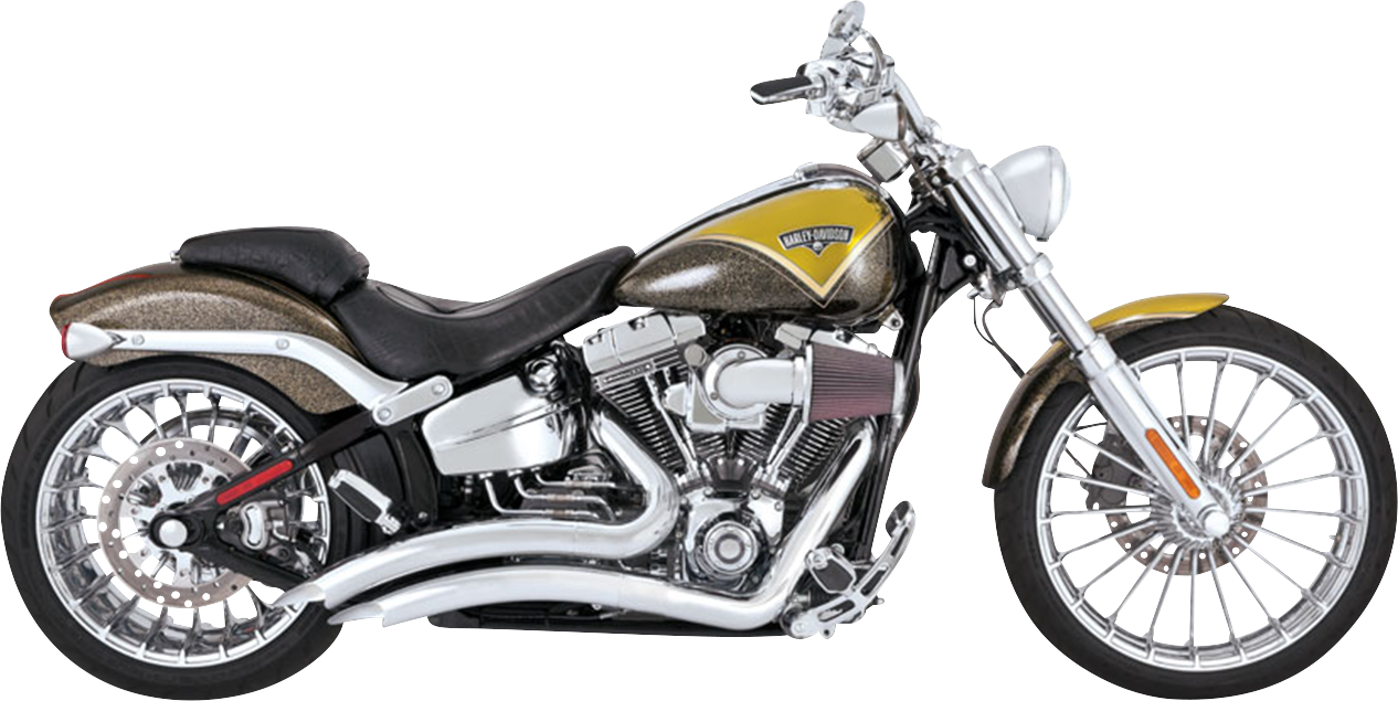 VANCE & HINES Big Radius Exhaust System - 12-17 Breakout - Chrome - Harley-Davidson 2013-2017 - 26365