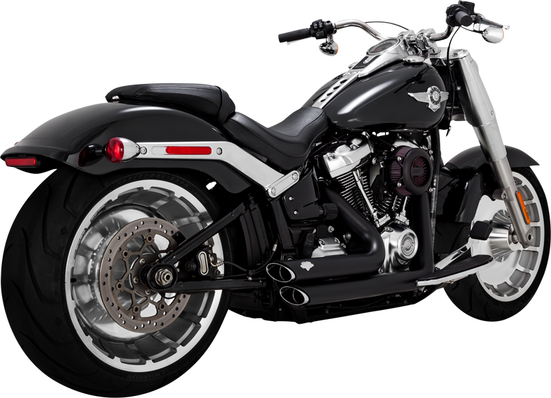 VANCE & HINES Shortshots Staggered Exhaust System - Matte Black - Harley-Davidson 2018-2023 - 47335 - PartsOutlet.com.au