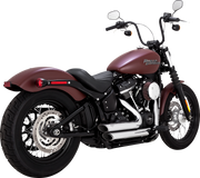 VANCE & HINES Shortshots Staggered Exhaust System - Chrome - '18-'23 Softail - 17333 - PartsOutlet.com.au