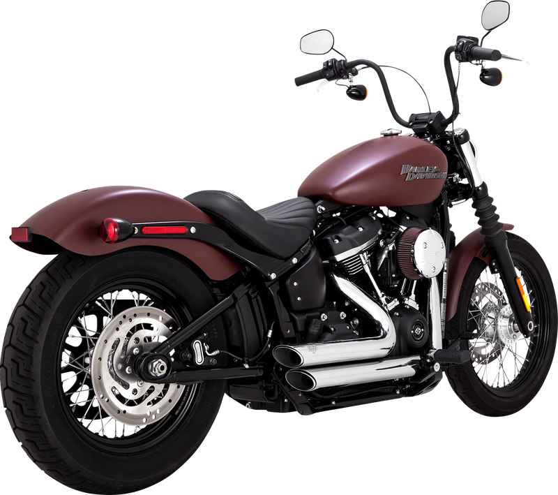 VANCE & HINES Shortshots Staggered Exhaust System - Chrome - '18-'23 Softail - 17333 - PartsOutlet.com.au