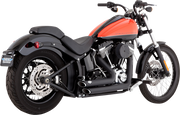 VANCE & HINES Shortshots Staggered Exhaust System - Matte Black - '12-'17 FL - 47325 - PartsOutlet.com.au