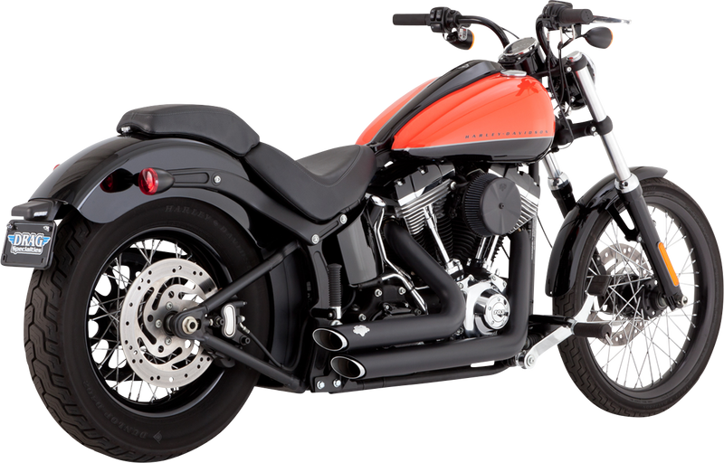 VANCE & HINES Shortshots Staggered Exhaust System - Matte Black - '12-'17 FL - 47325 - PartsOutlet.com.au