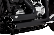 VANCE & HINES Shortshots Staggered Exhaust System - Matte Black - Harley-Davidson 2018-2023 - 47335 - PartsOutlet.com.au