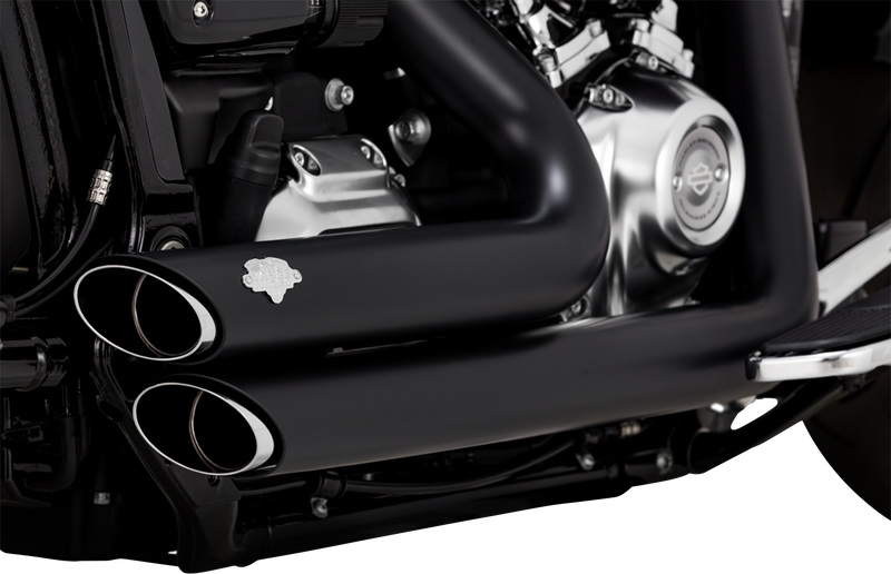 VANCE & HINES Shortshots Staggered Exhaust System - Matte Black - Harley-Davidson 2018-2023 - 47335 - PartsOutlet.com.au