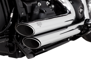 VANCE & HINES Shortshots Staggered Exhaust System - Chrome - '18-'23 Softail - 17333 - PartsOutlet.com.au