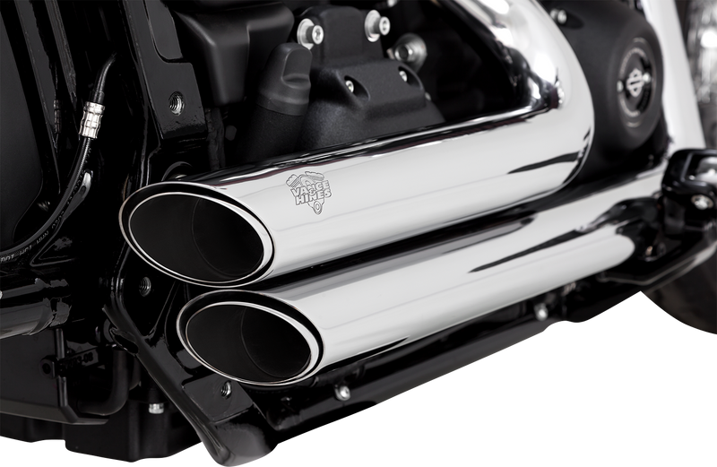 VANCE & HINES Shortshots Staggered Exhaust System - Chrome - '18-'23 Softail - 17333 - PartsOutlet.com.au