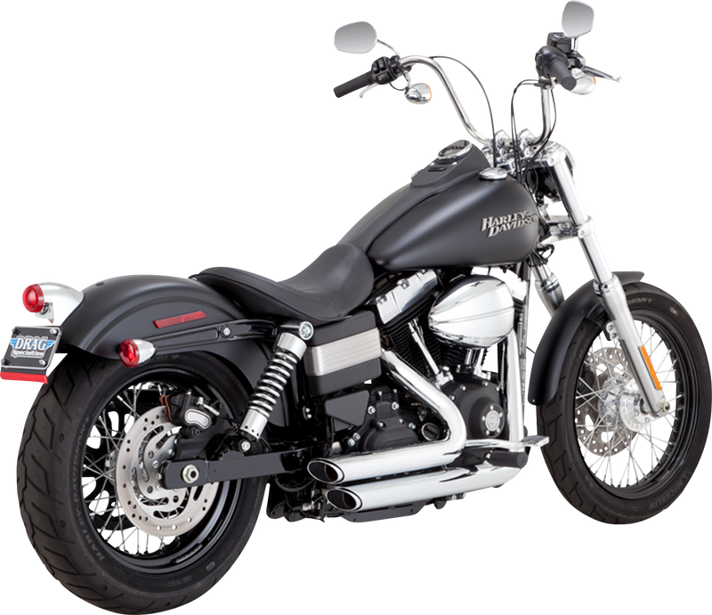 VANCE & HINES Shortshots Staggered Exhaust System - Chrome - '12-'17 FXD - 17327 - PartsOutlet.com.au