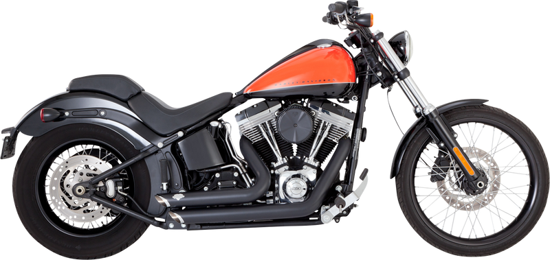 VANCE & HINES Shortshots Staggered Exhaust System - Matte Black - '12-'17 FL - 47325 - PartsOutlet.com.au