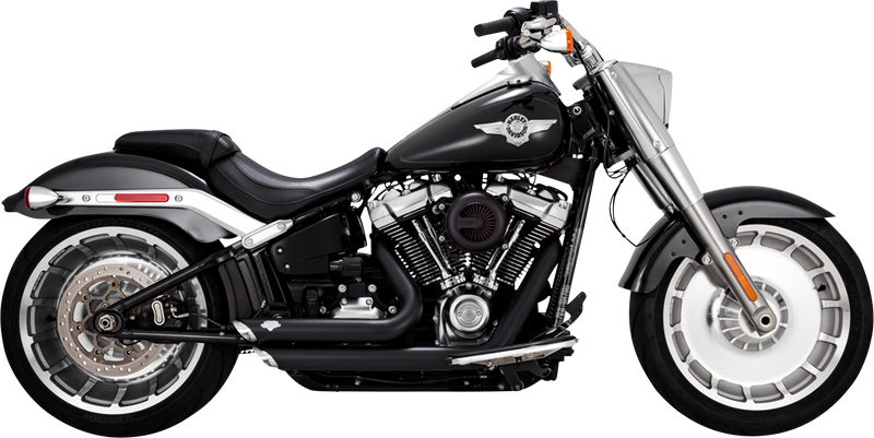 VANCE & HINES Shortshots Staggered Exhaust System - Matte Black - Harley-Davidson 2018-2023 - 47335 - PartsOutlet.com.au