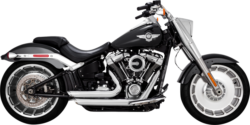 VANCE & HINES Shortshots Staggered Exhaust System - Chrome - Harley-Davidson 2018-2023 - 17335 - PartsOutlet.com.au