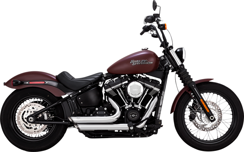 VANCE & HINES Shortshots Staggered Exhaust System - Chrome - '18-'23 Softail - 17333 - PartsOutlet.com.au