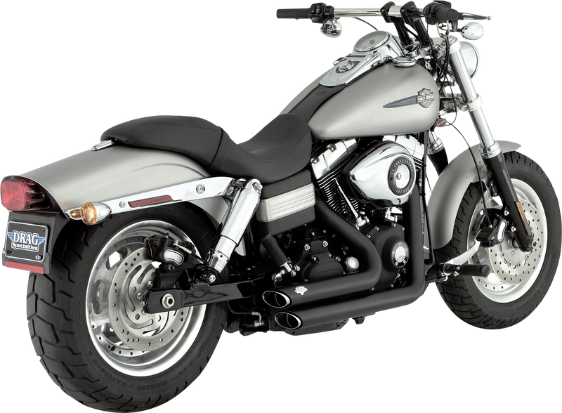 VANCE & HINES Shortshots Staggered Exhaust System - Matte Black - '06-'09 FXD - 47317 - PartsOutlet.com.au