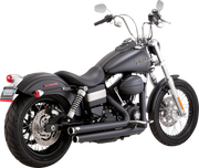 VANCE & HINES Big Shots Staggered Exhaust System - Black - '10-'17 FXD - 47338 - PartsOutlet.com.au