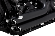VANCE & HINES Shortshots Staggered Exhaust System - Matte Black - '18-'23 Softail - 47333 - PartsOutlet.com.au
